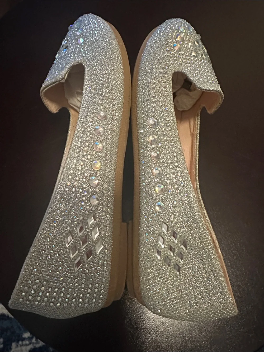 Link Silver Crystal-Embellished Women's Flats